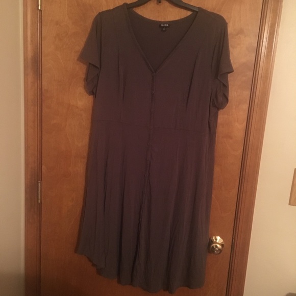 torrid olive green button down shirt dress size 3x - Picture 2 of 4